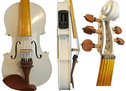 Guarneri style White colors 5 strings electric & acoustic viola 15