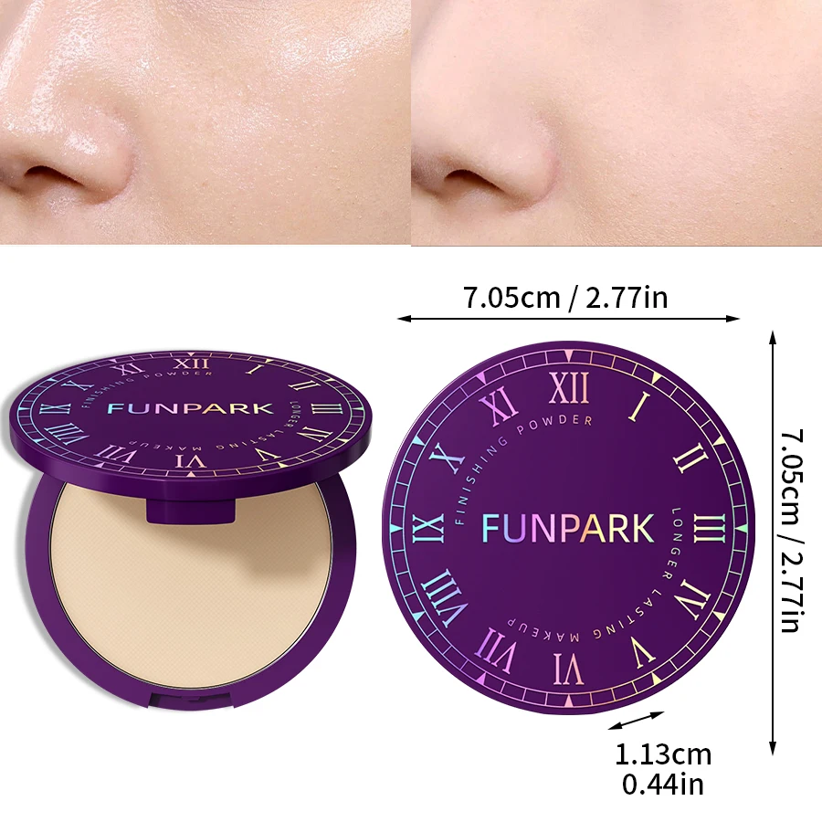 5 가지 색상 매트 풀 커버리지 프레스드 파우더 파운데이션 24H 프레쉬 웨어 매트 무게감 없는 피니싱 파우더 코스메틱 페이스 메이크업