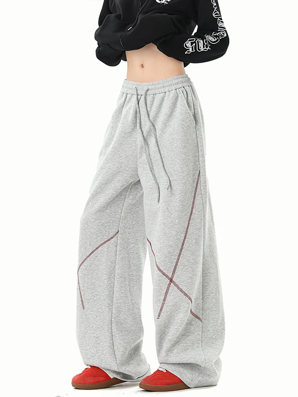 

American Sle Simple Straight Leg Men's Casual Pants High Street Design Loose Fit Comfortable Autumn Trendy Long Trousers