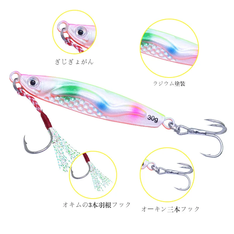 Angel köder Shore Cast Jigs Laser 10g 20g 30g Kunst köder Long Shot Jigbait Hart köder 1 Stück Verkauf – Detail 8