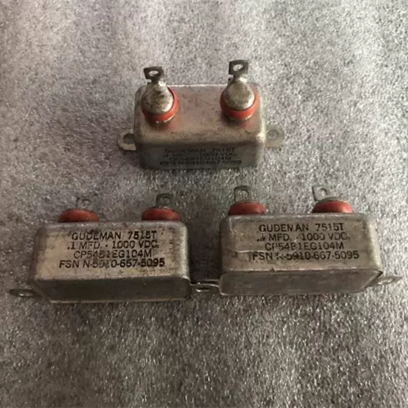 Antique American GUDEMAN 0.1UF 1000V Copper Shell Cathode Ray Tube High Voltage Coupling Oil-Immersed Polarized Capacitor