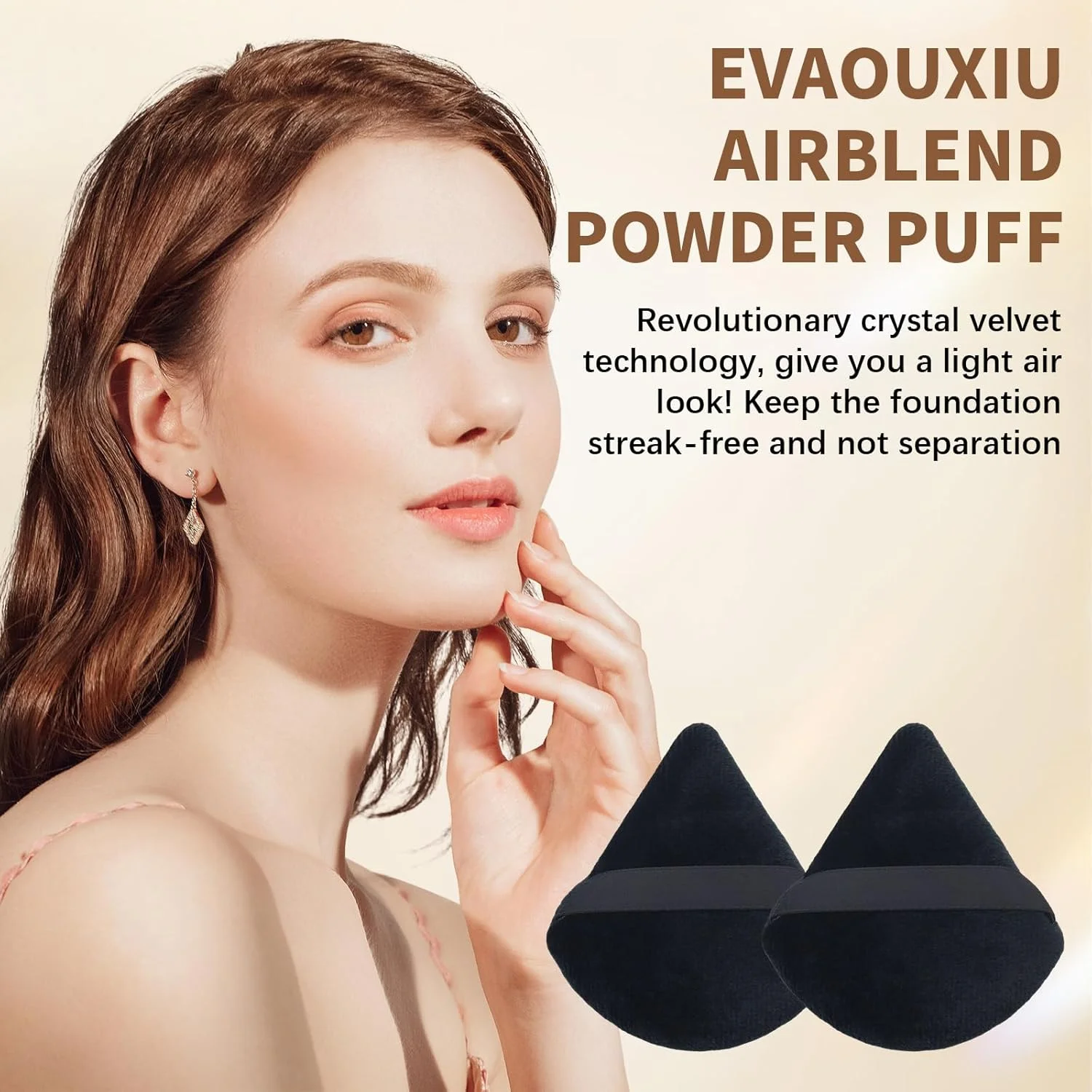 Powder Puff Face Triangle Makeup Sponge for Loose Powder Setting Powder Velour Foundation Blender Sponge Beauty Makeup Tool