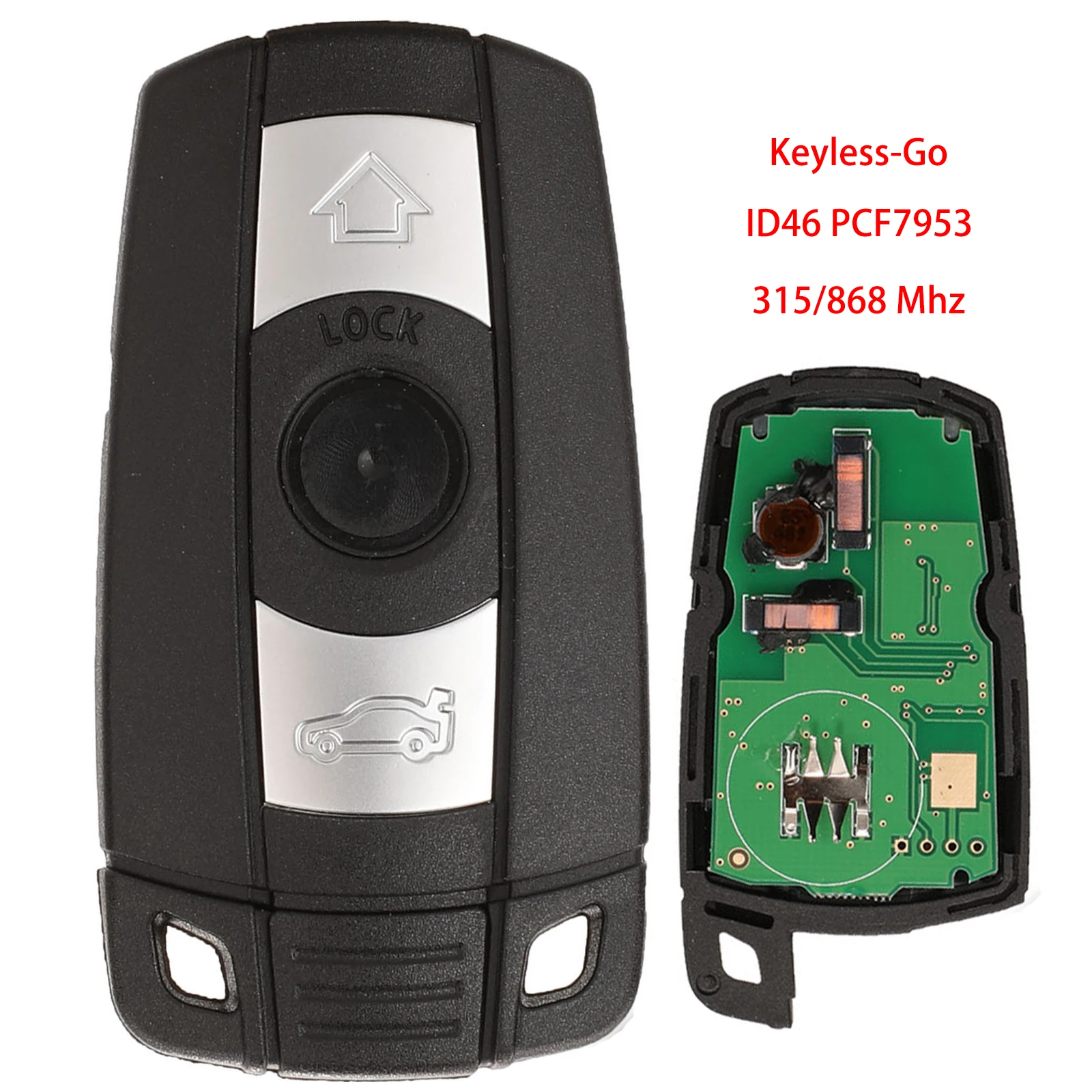

Новый смарт-ключ Jingyuqin KeylessGo 315/868 МГц ID46 PCF7953 для BMW 3, 5 серии, CAS3, X5, X6, Z4 с функцией комфортного доступа и управления без помощи рук