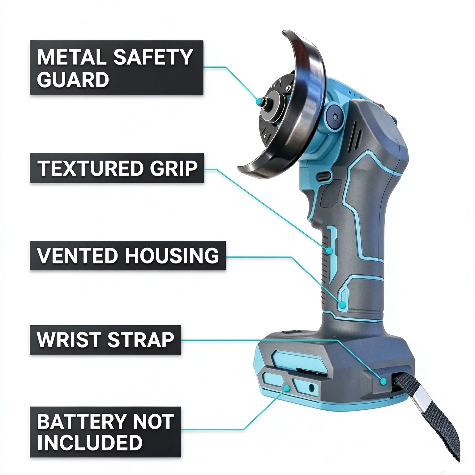 Cordless Angle Grinder 3Inch Spindle Multifunctional Handheld Polishing Cutting Machine Household Auto Repair Power Tool