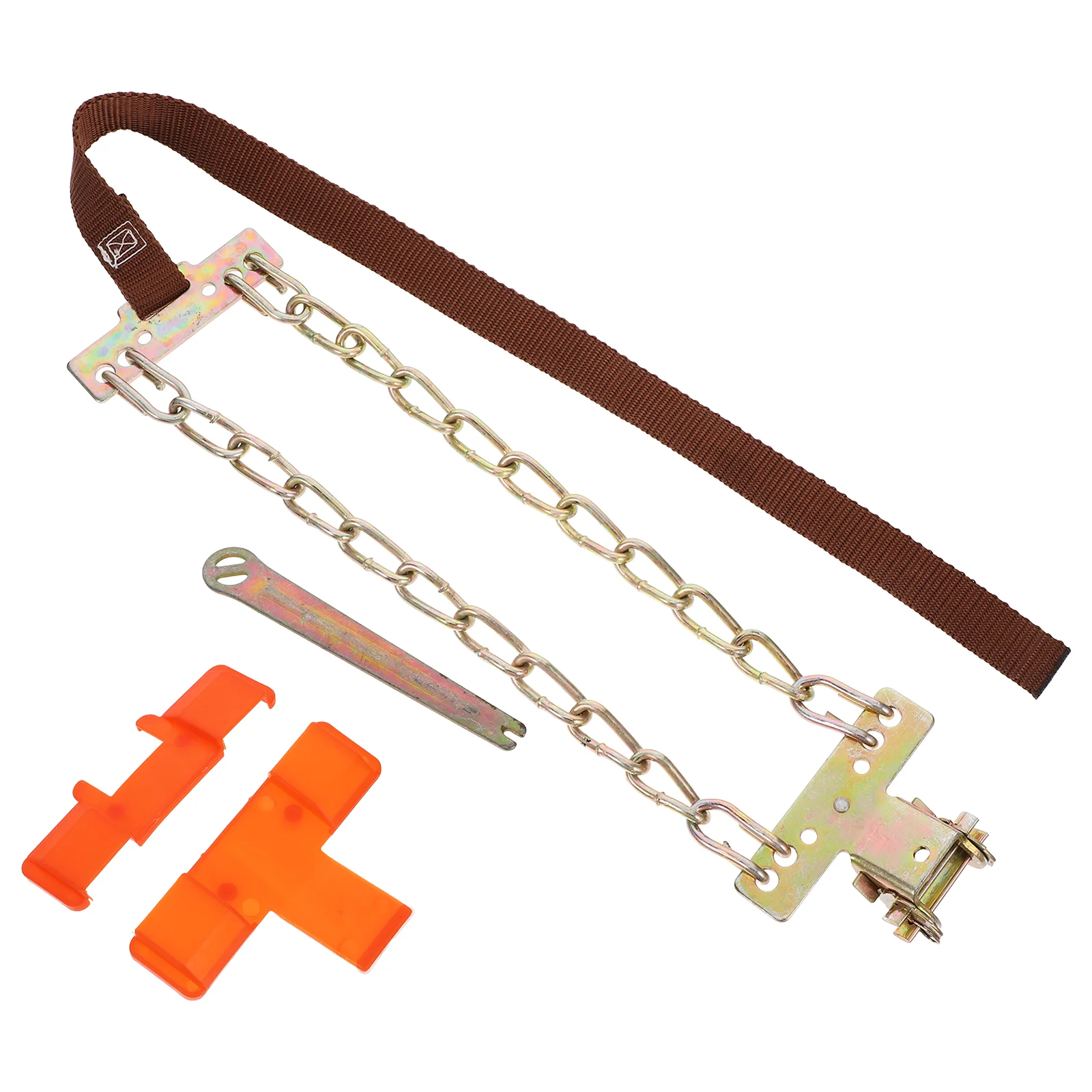 Car Snow Chain Steel Security Chain Anti-skid Emergency Tire Chain for Tire Width 205-225mm (Random Color)