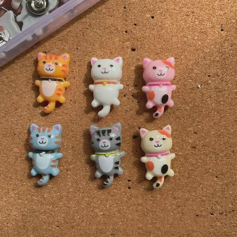 

30 шт. декоративных кнопок-гвоздиков в форме кошек для пробковой доски