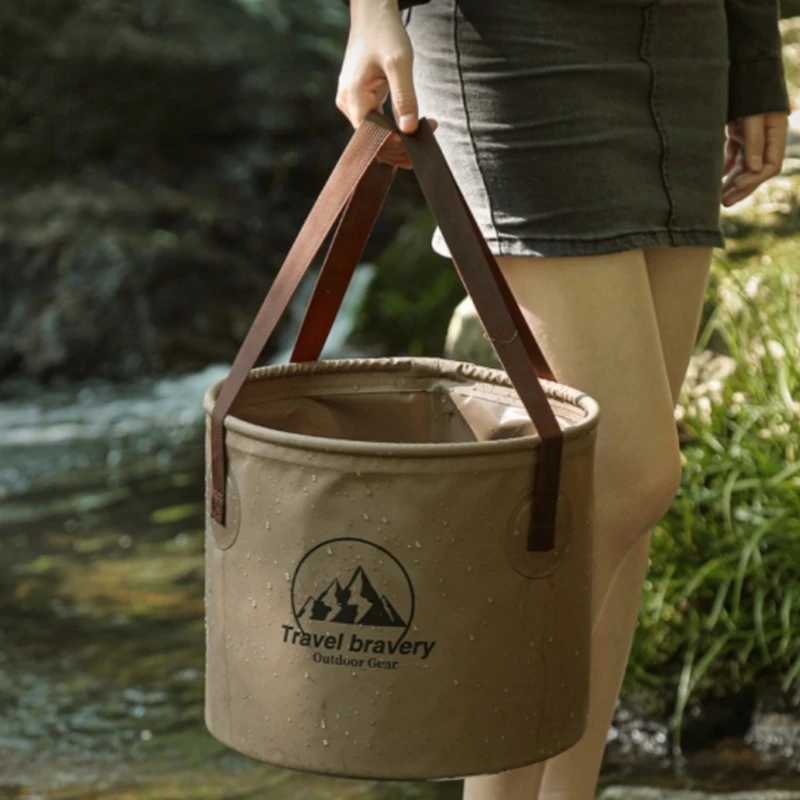 دلو غسيل السيارات المحمول في الهواء الطلق، دلو حمام القدم القابل للطي، حوض غسيل السفر، دلو الغسيل والتخييم #6