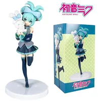 20CM Anime Hatsune Miku X Cinnamoroll Figure Anime Peripheral Collectible Models Decorative Decorations Children Kawaii Gift