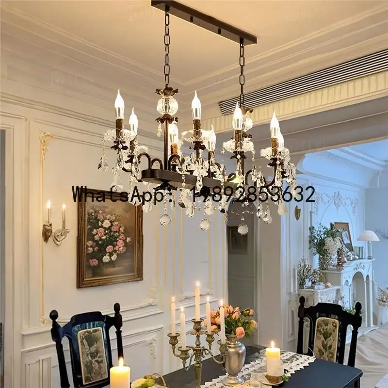 

PYJ French dining table crystal new restaurant art candle light luxury high-end lamps