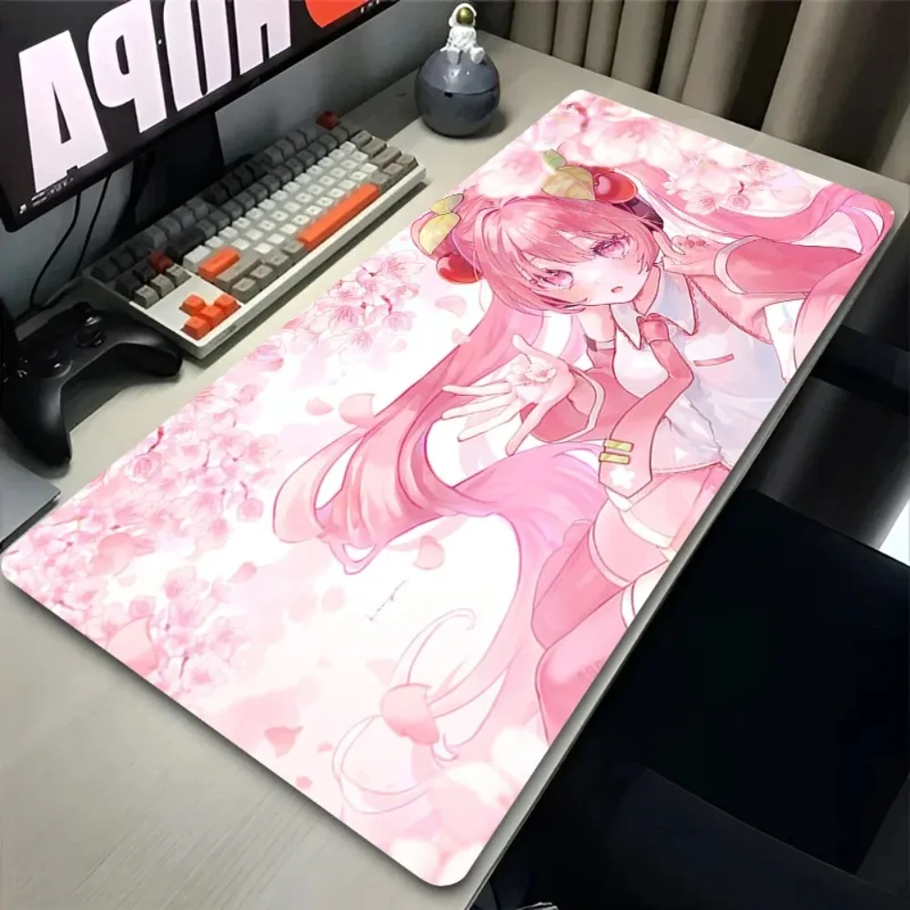 

Sakura style anime large mouse pad anti slip rubber keyboard pad suitable for home office gaming desktop accessories
