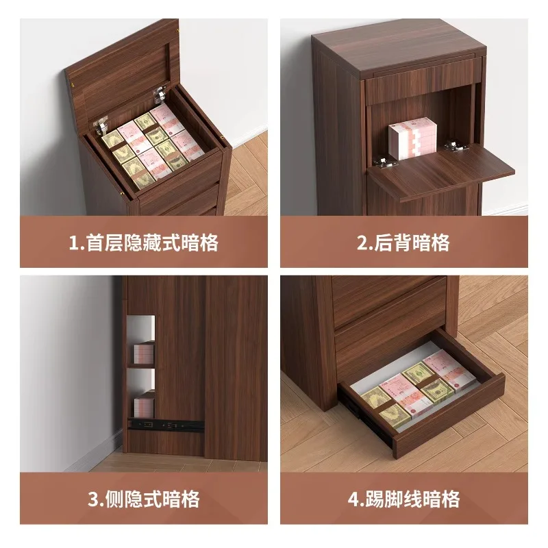 b6-21 R8.18-solid wood hidden storage cabinet hidden storage cabinet living room modern simple wall-mounted cabinet
