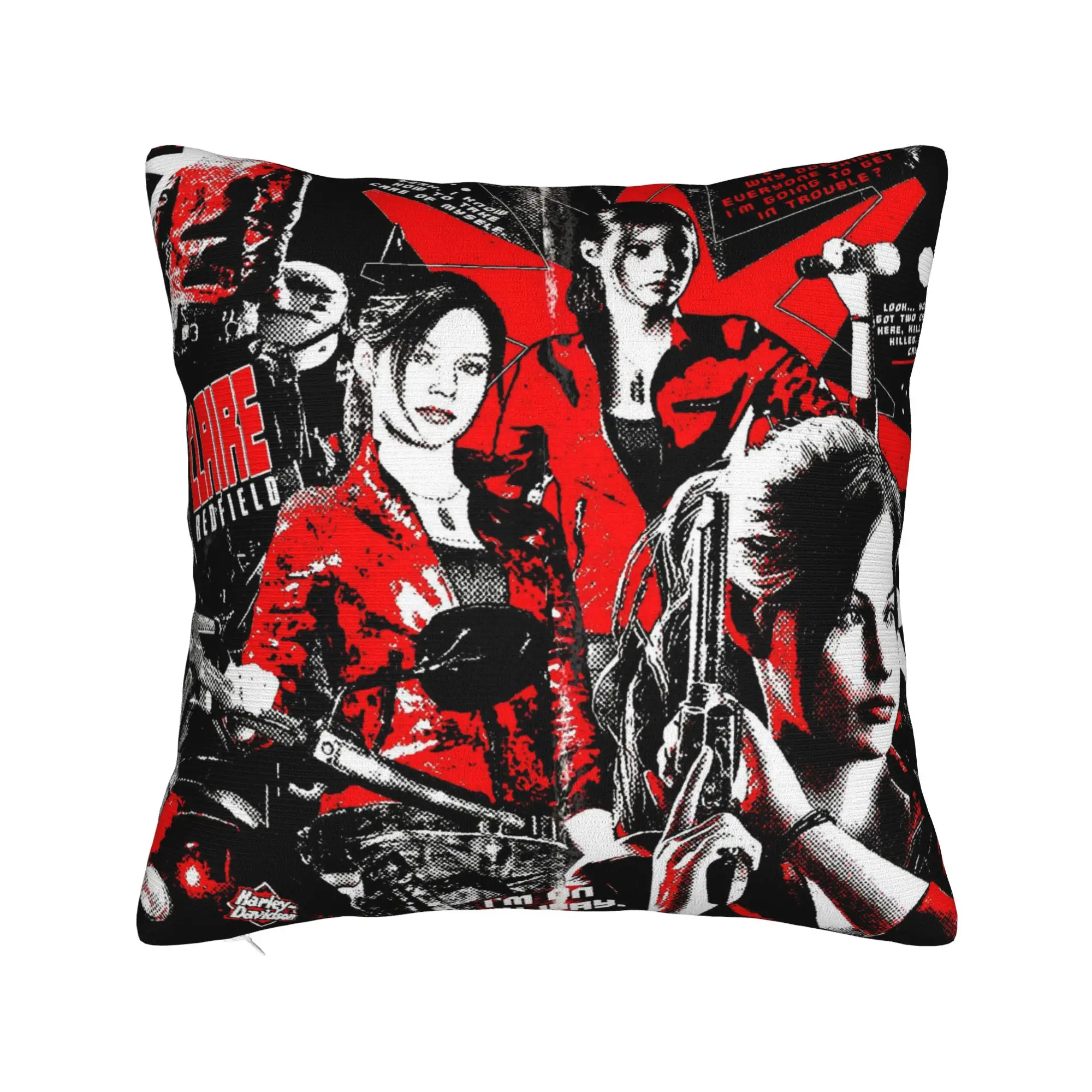 Claire Redfield Resident Evils Poster Pillowcases  Fashion Pillow Case For Sofa Home Decoration Soft Pillow Cover