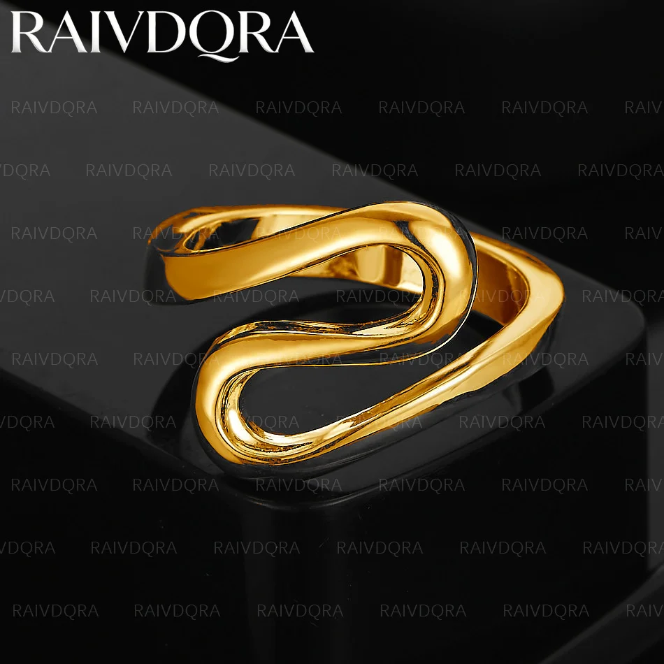 

18K Gold Plated Irregular Ring For Women and Men Simple Charm Fashion Jewelry Party Accessories Birthday Gifts