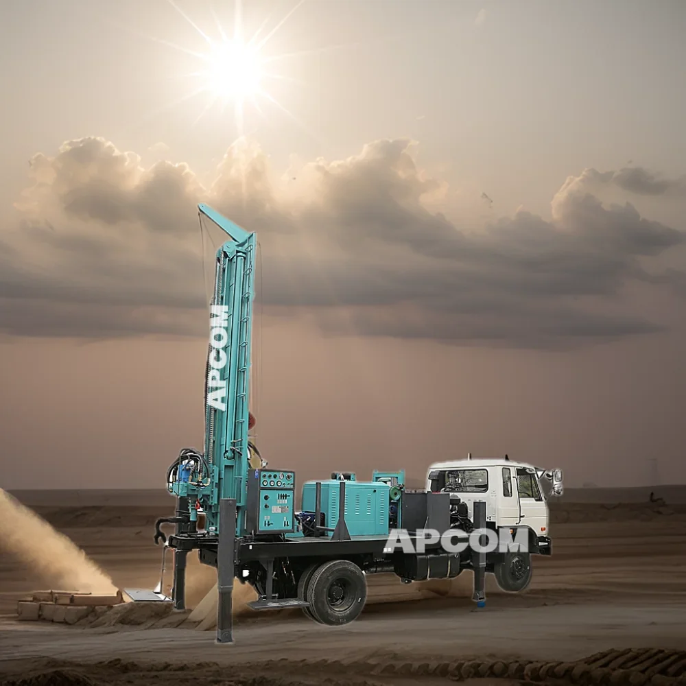 APCOM 400m 600m Truck mounted drillingrig bore hole borehole water well drilling rig for sale