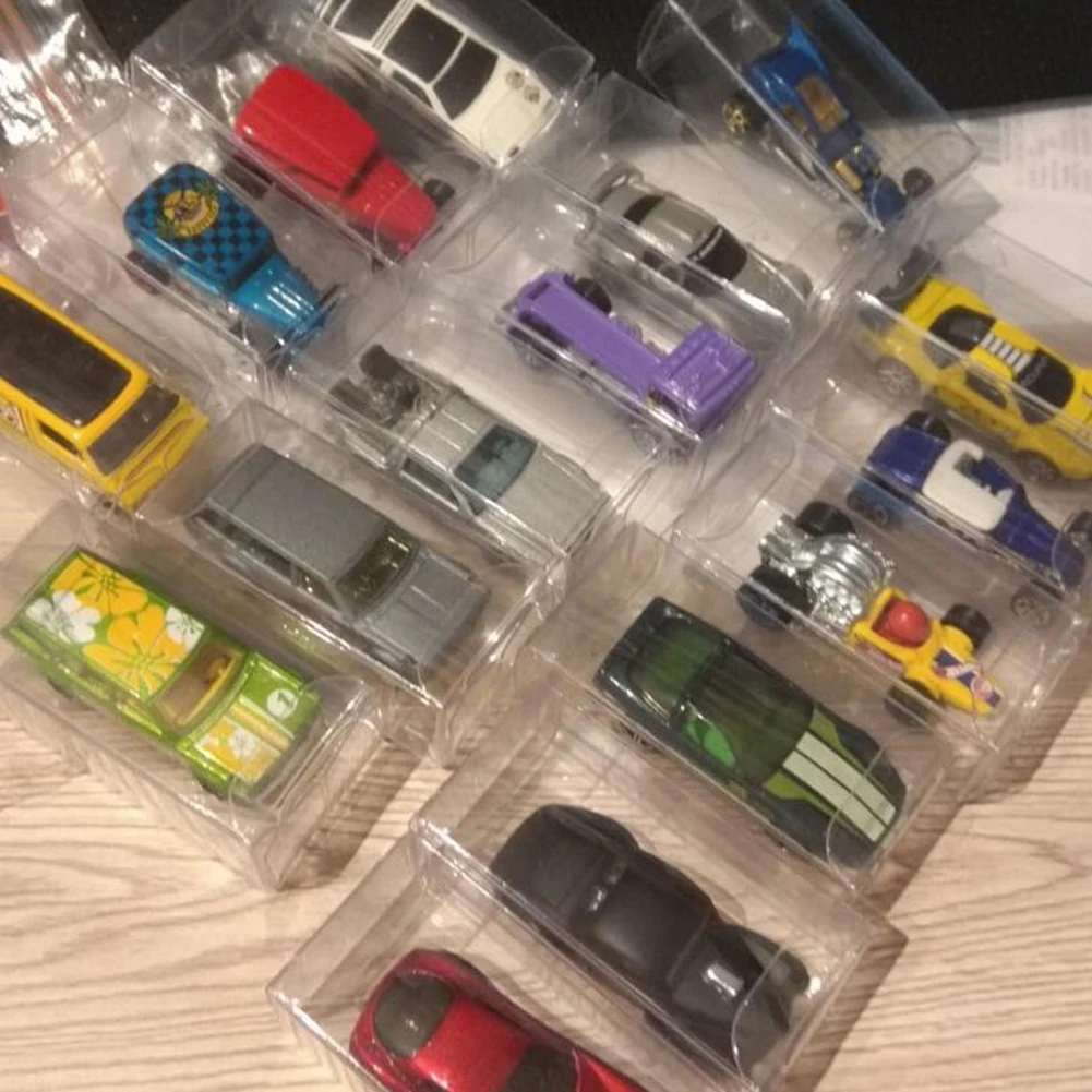 25PCS 1: 64 Car Model Protection Box Toy Car PVC Display Box Car Model Display Case Transparent Acrylic Dust Proof Cover PVC Box