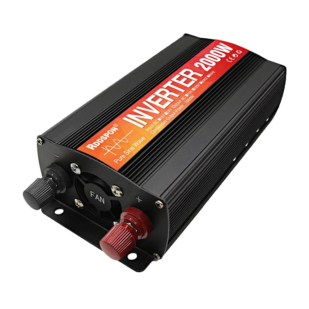 Imagem -04 - Conversores de Tensão 1000w 1600w 2000w dc 12v 24v 48v a 220v ca 50hz Rddspon-inversor Solar de Onda Senoidal Pura 60hz