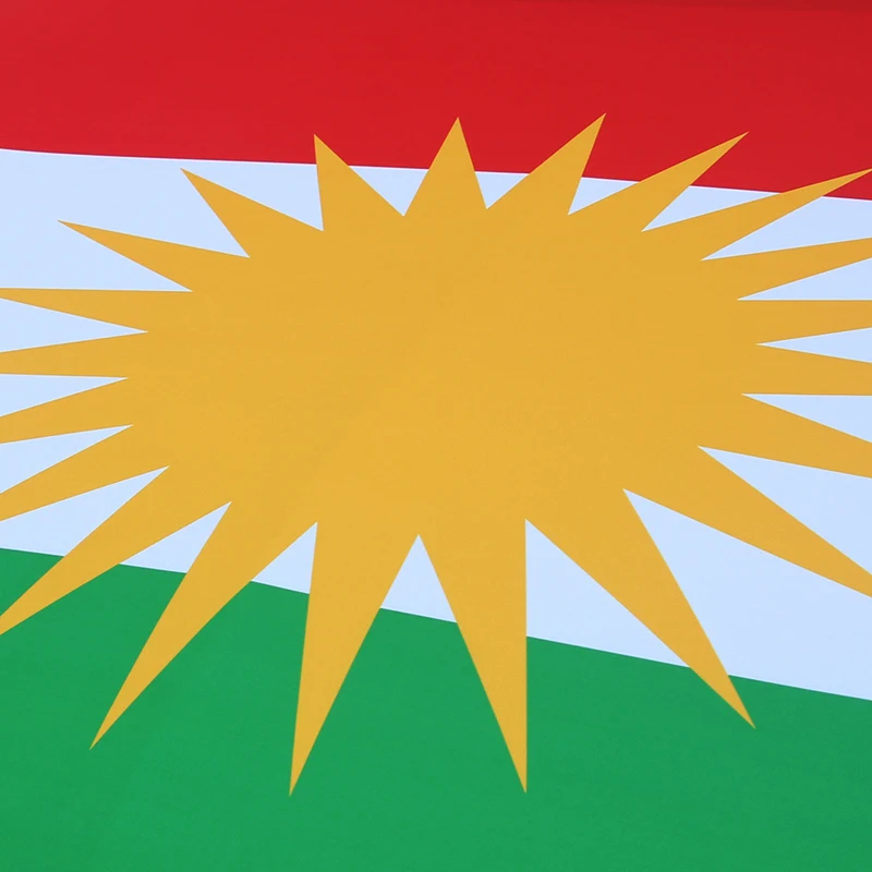 115x160cm National Kurdistan Flag Car Engine Cover Decoration Elastic Fabrics For SUV Truck Full Graphic Decor Bonnet Banner