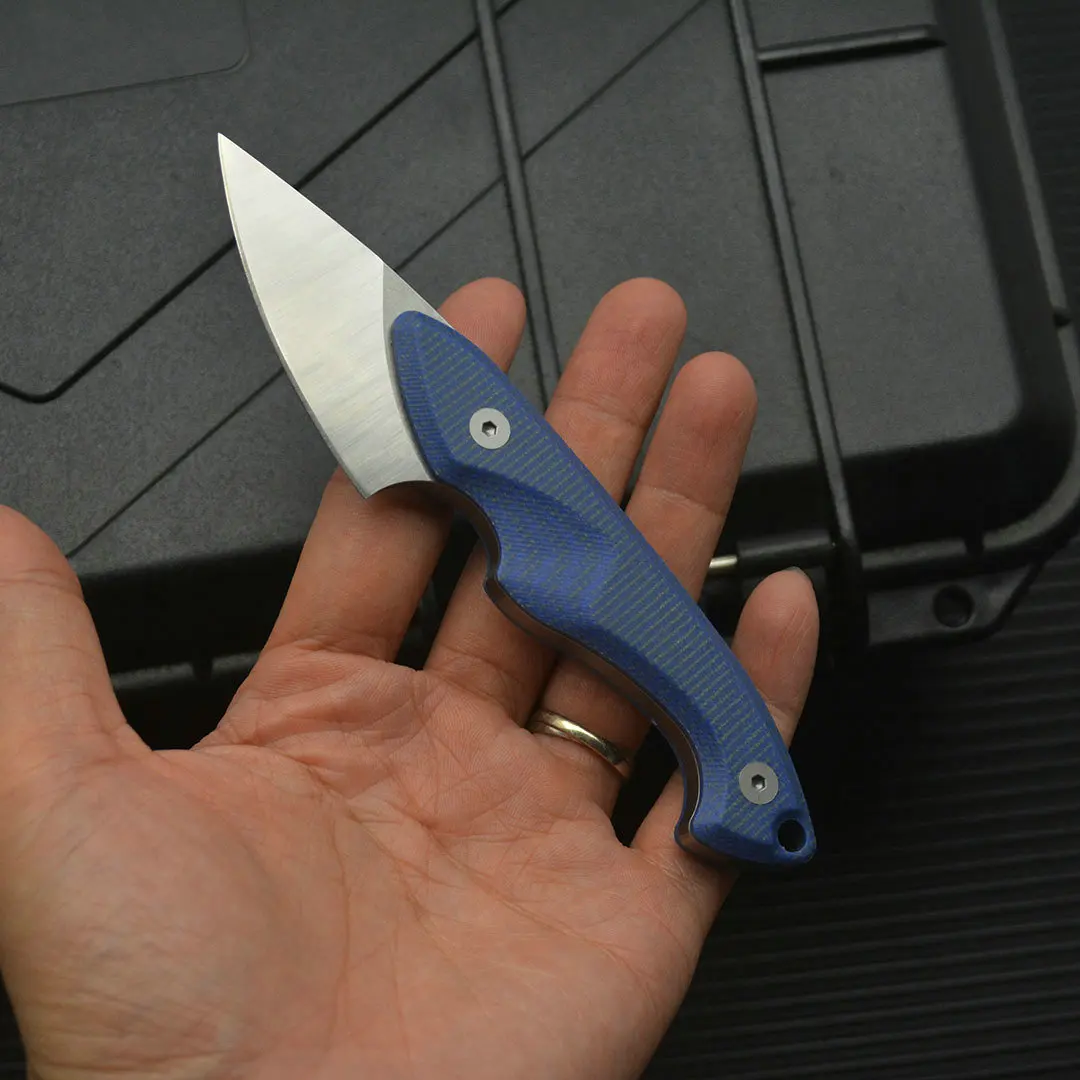 Trskt 440C Tactical Knife ,Necker Pocket Knife,Csgo Camping Rescue Survival Knives EDC Tool Flax Handle With Kydex,Dropshipping