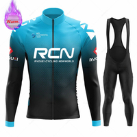 2023 Rcn Team Winter Thermal Fleece Cycling Jersey Set New MTB Bicycle Clothes Maillot Ropa Ciclismo Long Sleeve Bike Clothing