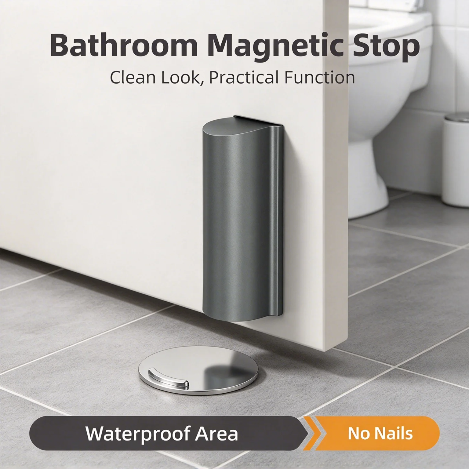 Practical Magnetic Door Stopper Avoid Door Damage Prevents Door Slamming Wall Protector Multipurpose Indoor Door Hardware