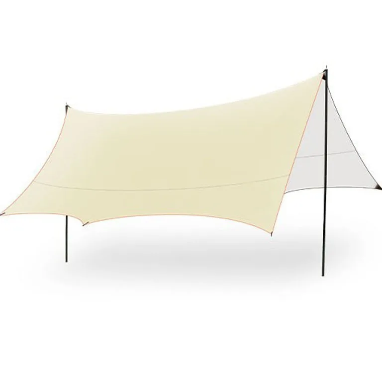 

Waterproof Three-season Double Layer Polyester Outdoor Camping Tarp Sun Shelter Tent Poles Travel Adventure