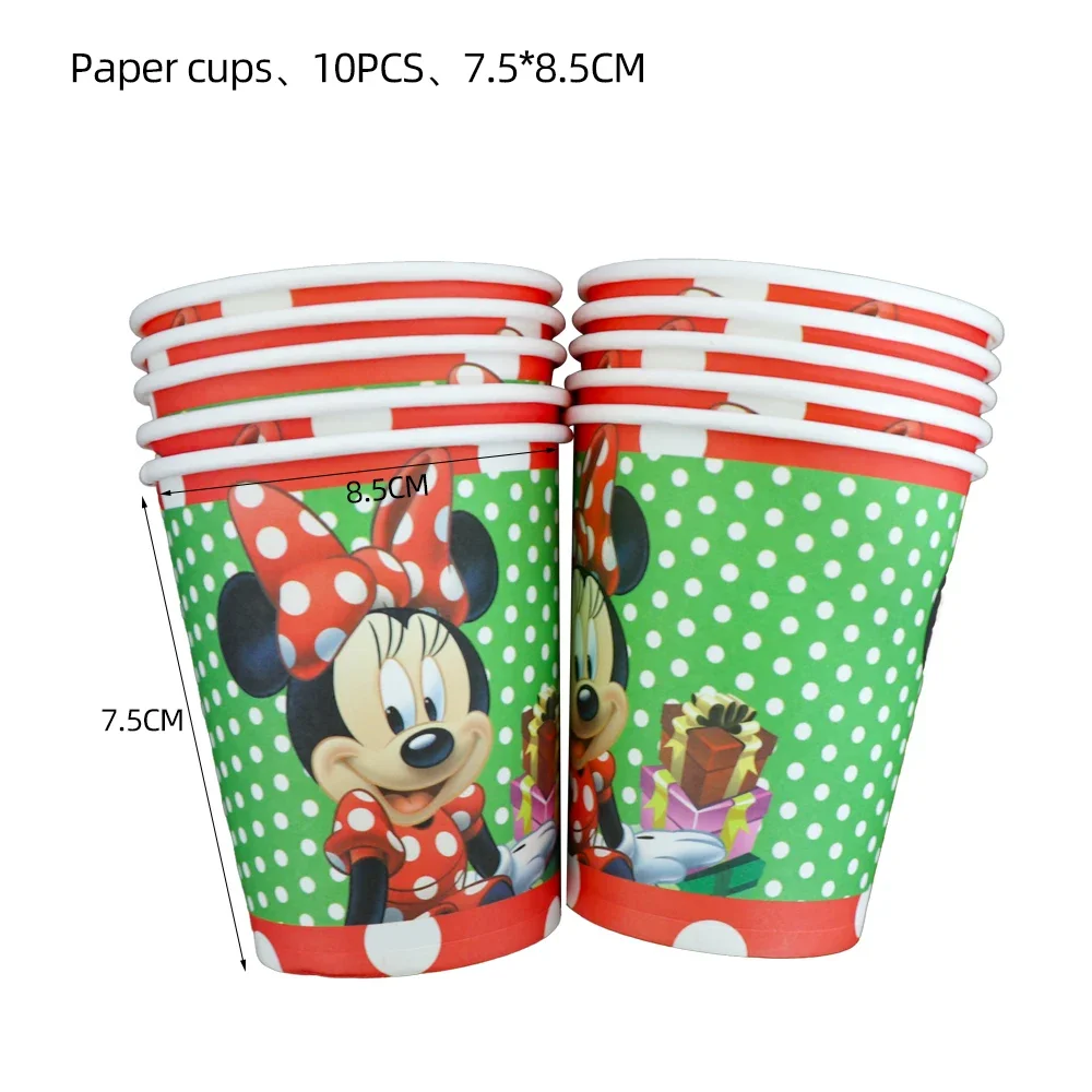 Disney Minnie Mouse Birthday Party Decorations Disposable Tableware Paper Plates Napkins Gift Bags Kids Birthday Party Supplies