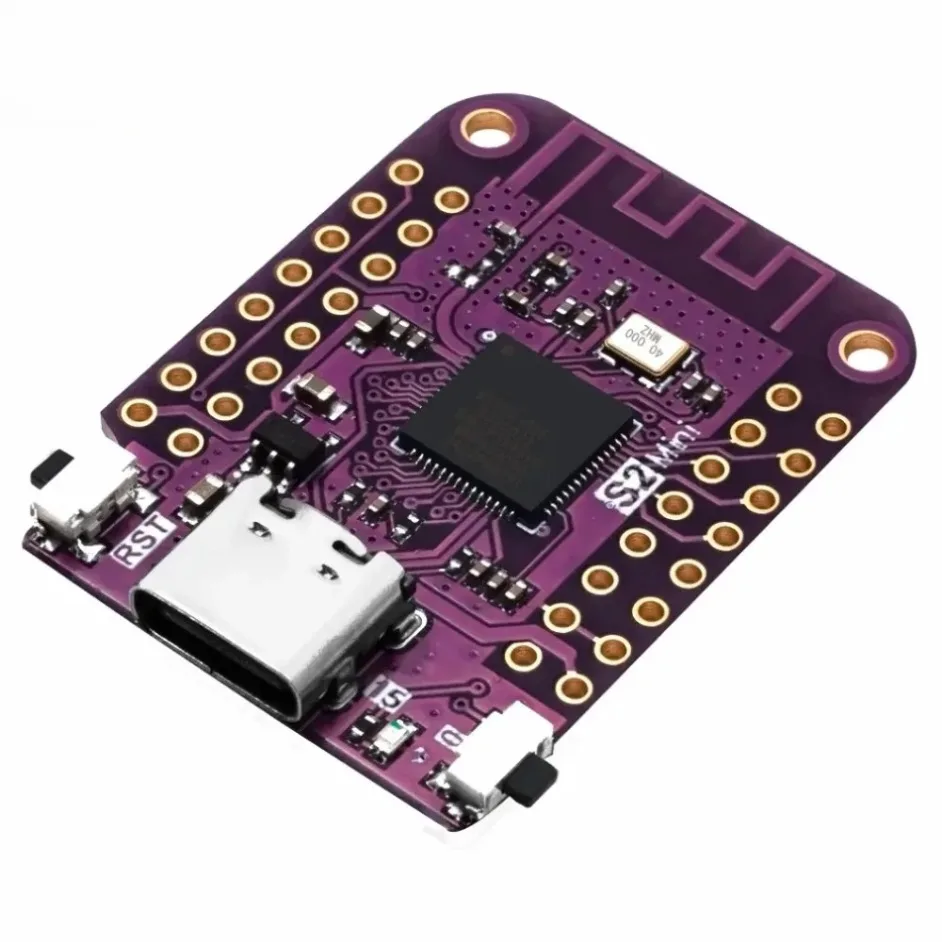 บอร์ด S2 Mini WIFI ใช้ชิป ESP32 รุ่น ESP32-S2FN4R2 หน่วยความจำแฟลช 4MB หน่วยความจำ PSRAM 2MB รองรับ MicroPython สำหรับ Arduino ใช้งานร่วมกันได้ อัปเกรดจาก D1 Mini