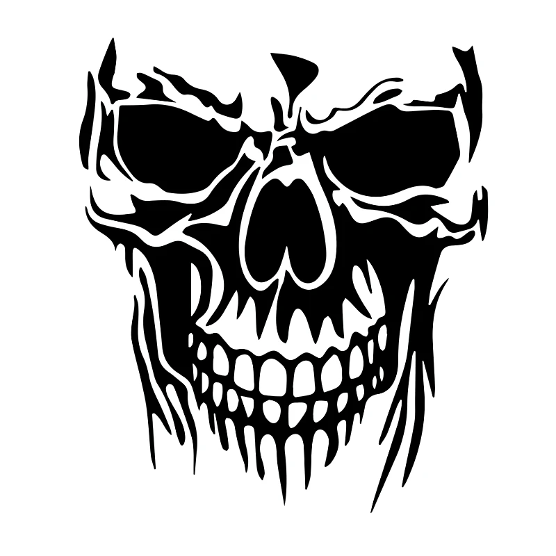 40368# Die-Cut Vinyl Decal Skull Car Sticker Waterproof Auto Decors on Bumper Rear Window