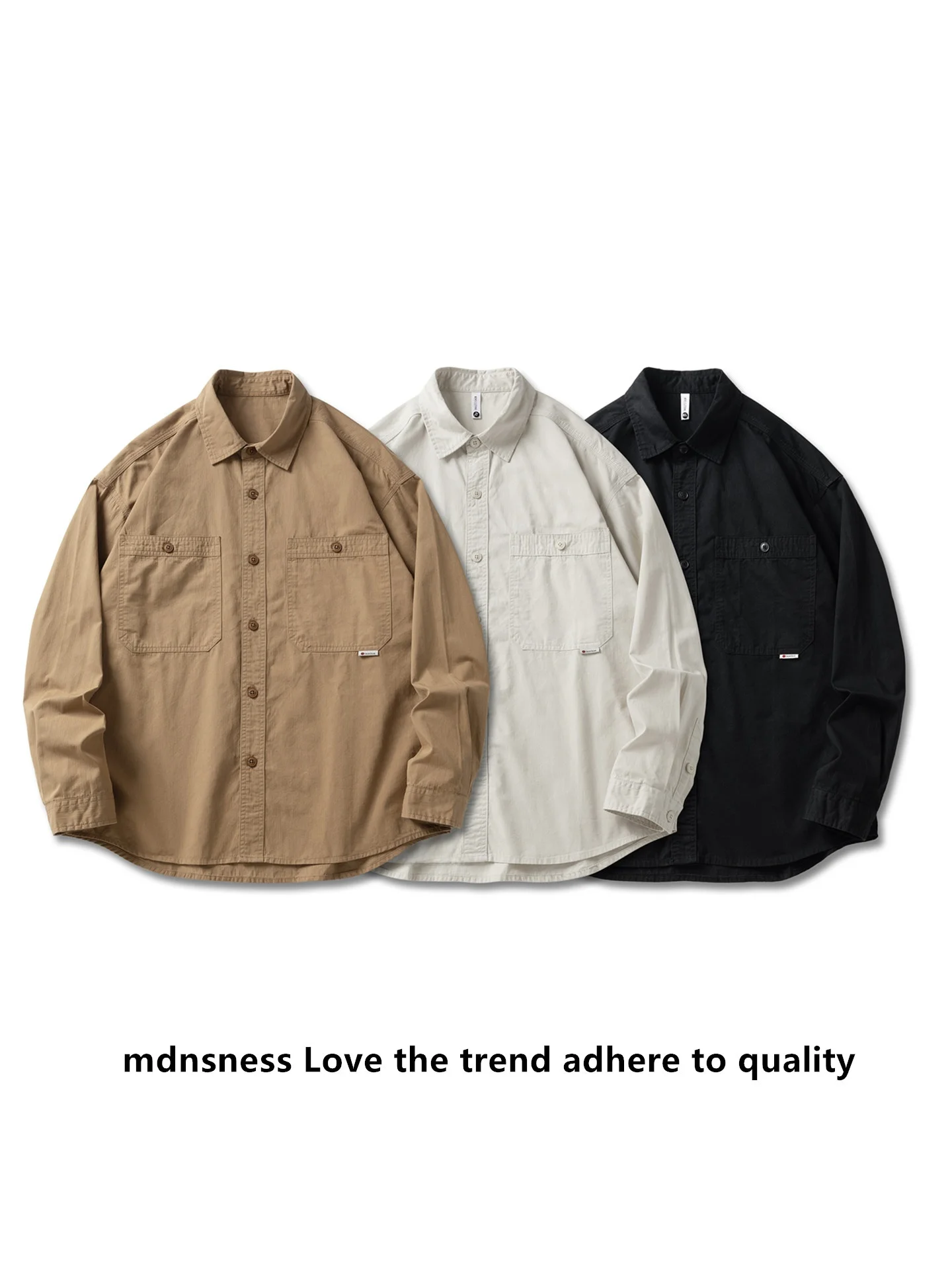 

Повседневная рабочая рубашка в американском стиле с длинными рукавами, мужская свободная рубашка с карманами в стиле ретро, весенне-осенняя верхняя одежда нового стиля, пальто