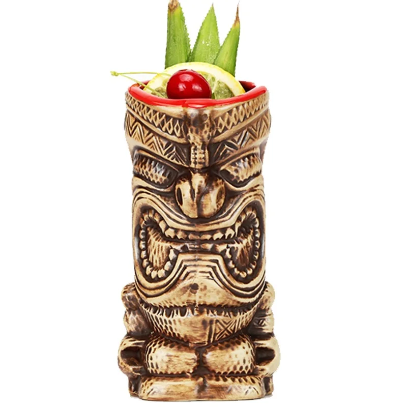 

400ml Tiki Mugs Cocktail Cup Beer Wine Mug Ceramic Tiki Mugs Art Crafts Creative Hawaii Mugs