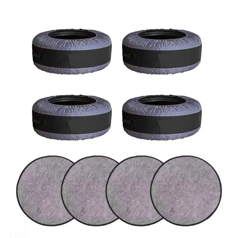 

G7NA Набор из 4 универсальных покрышек с войлочной подкладкой, регулируемые для шин 22–31 дюйма, водонепроницаемые козырьки для