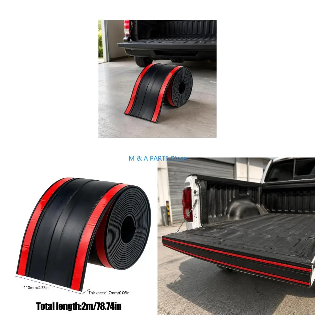U1JF Truck Rear Gate Barrier with Center Profile and Flexible Plastic Form for Daily Driving, Rainy Conditions and Cargo Hauling