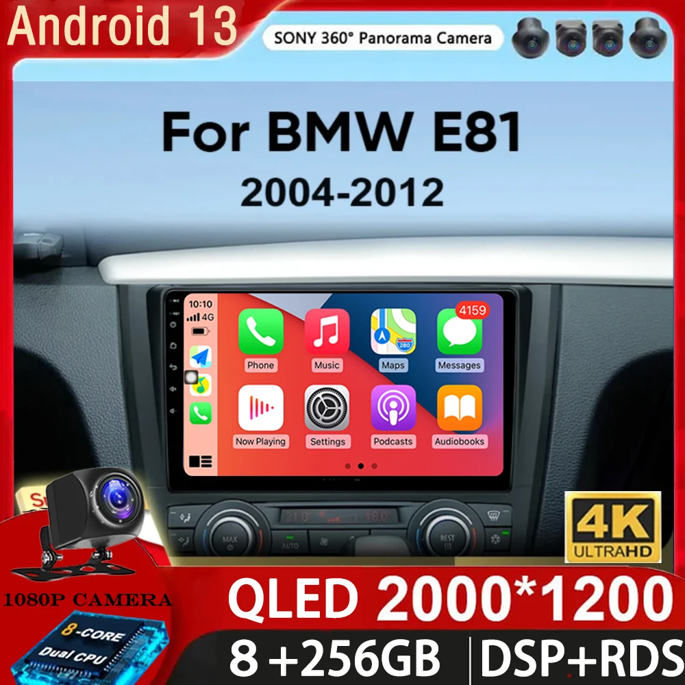 

Android 14 Car Radio For BMW 1 Series E88 E82 E81 E87 2004 2005 2006 - 2012 Navigation GPS Multimedia Player BT wifi+4G Stereo