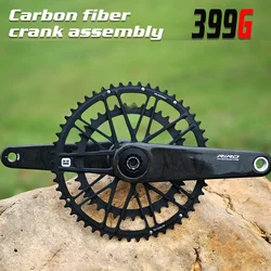 RIRO Carbon Fiber Crank 29MM Road Bike 11/12 Speed 50-34/52-36/53-39T MS Direct Mount/110/130BCD Bicycle Crankset Chainring