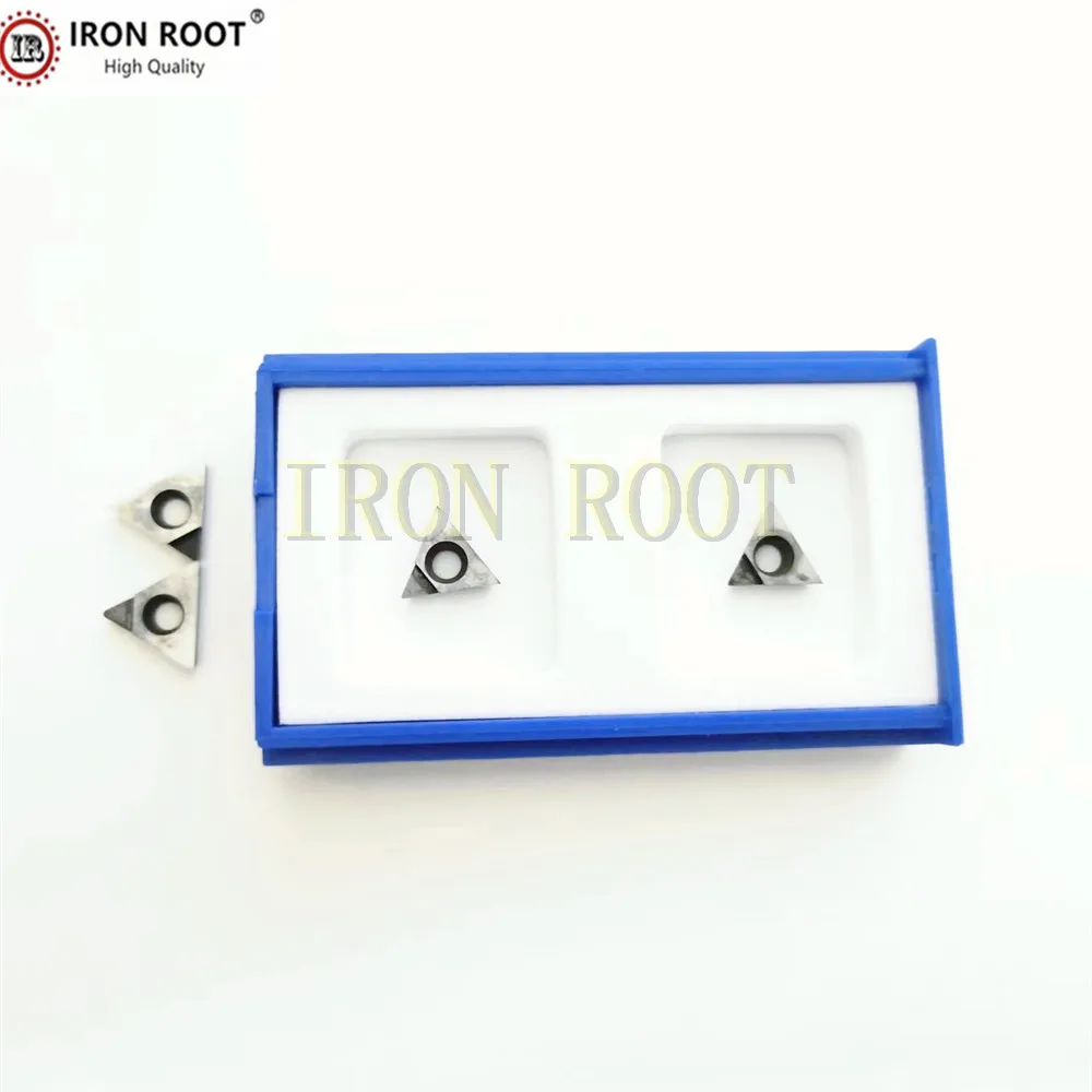 IRON ROOT High Hardness PCD Series 2P Inserts TBGT110202,TBGT110204 PCD CNC Metal Lathe Tools Diamond Turning Hard Inserts