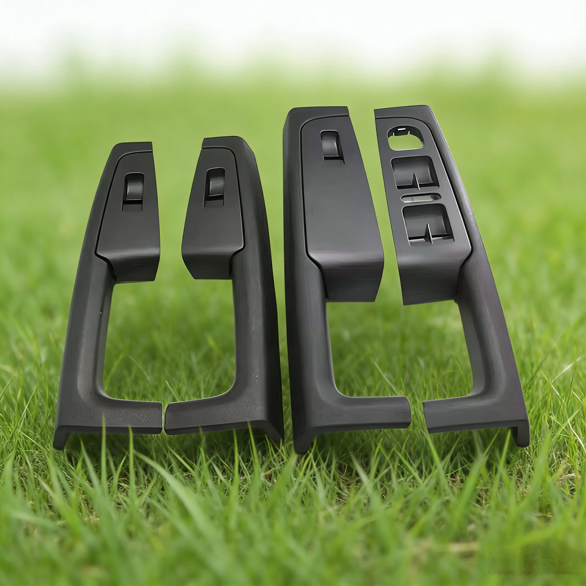 

black Front rear Inner Door Handle Armrest Frame Switch Control Panel Trim for Skoda Superb 2008-2013