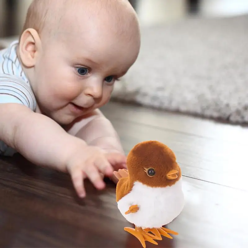 Bird Gift Wind-up Kids Toys Educational Jumping Babies Clockwork Funny Plush Reusable Learning To Crawl Baby Toddlers Toy