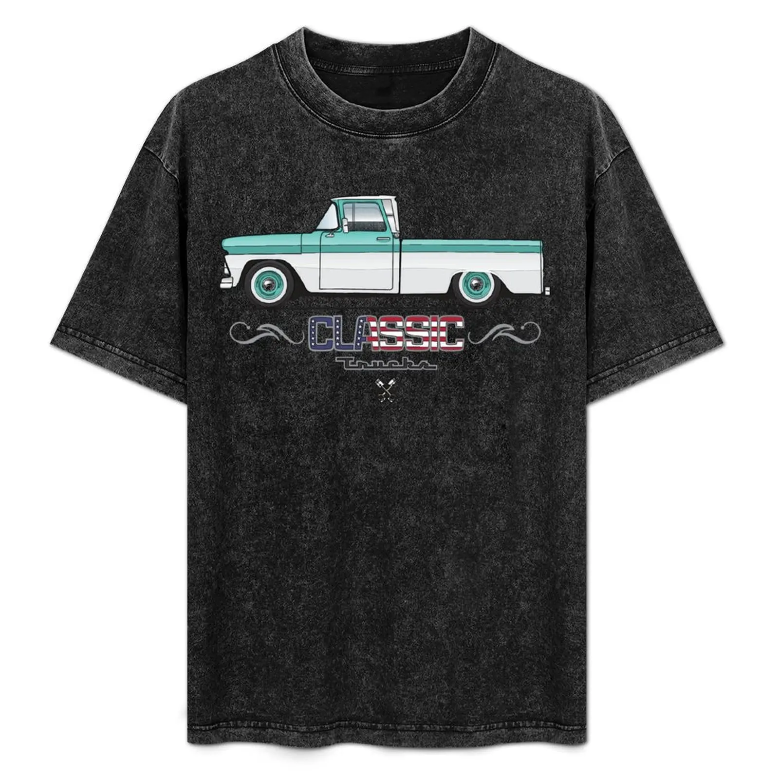 

60-61 fleetside T-Shirt Big Size Short Sleeve Casual Top