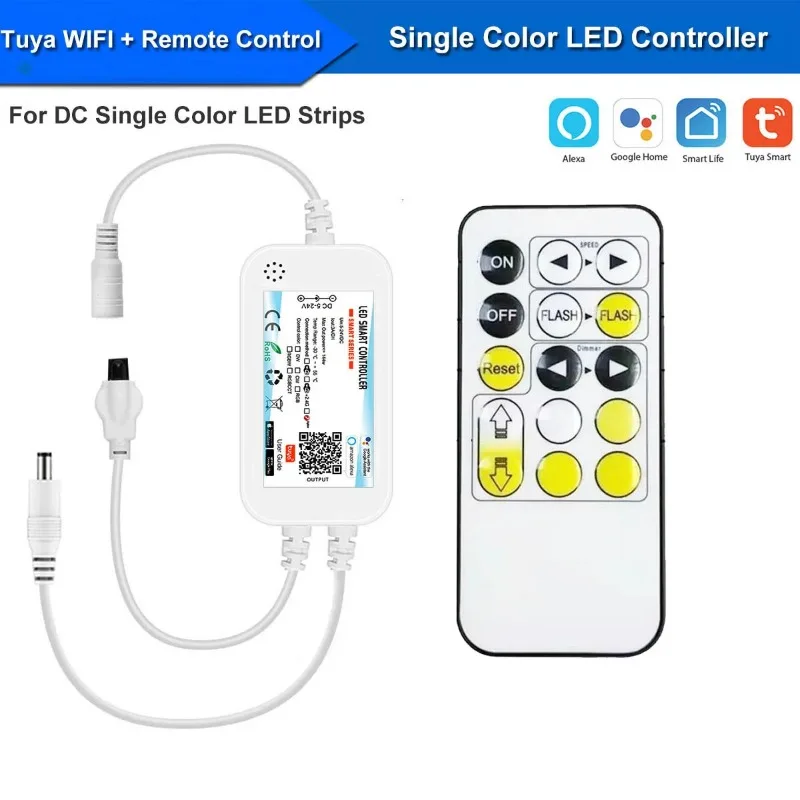 Imagem -04 - Kit de Fita Led para Crescer Luz Dimmer Inteligente Phytolamp Flexível 5050 Estufa Hidropônica Tuya App Alexa Google Wi-fi dc 12v 5m