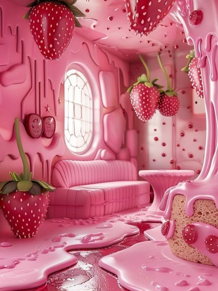 quebra-cabecas-de-500-1000-1200-2000-pecas-morango-rosa-para-atividades-em-familia-jogos-para-sala-de-jogos-quarto-presente-e-decoracao-de-casa