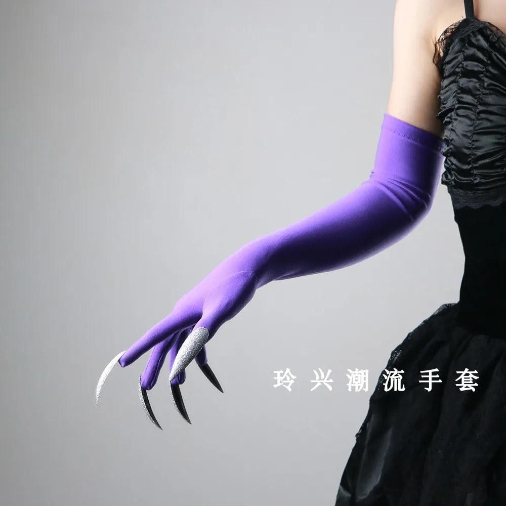 Nagelhandschuhe, lange Geisterkrallen, schwarz-grün, Dämon, Halloween-Party, Cosplay, Kleidung, Accessoires, Requisiten, Hexe, Gothic, elastisch, dehnbar – Detail 14