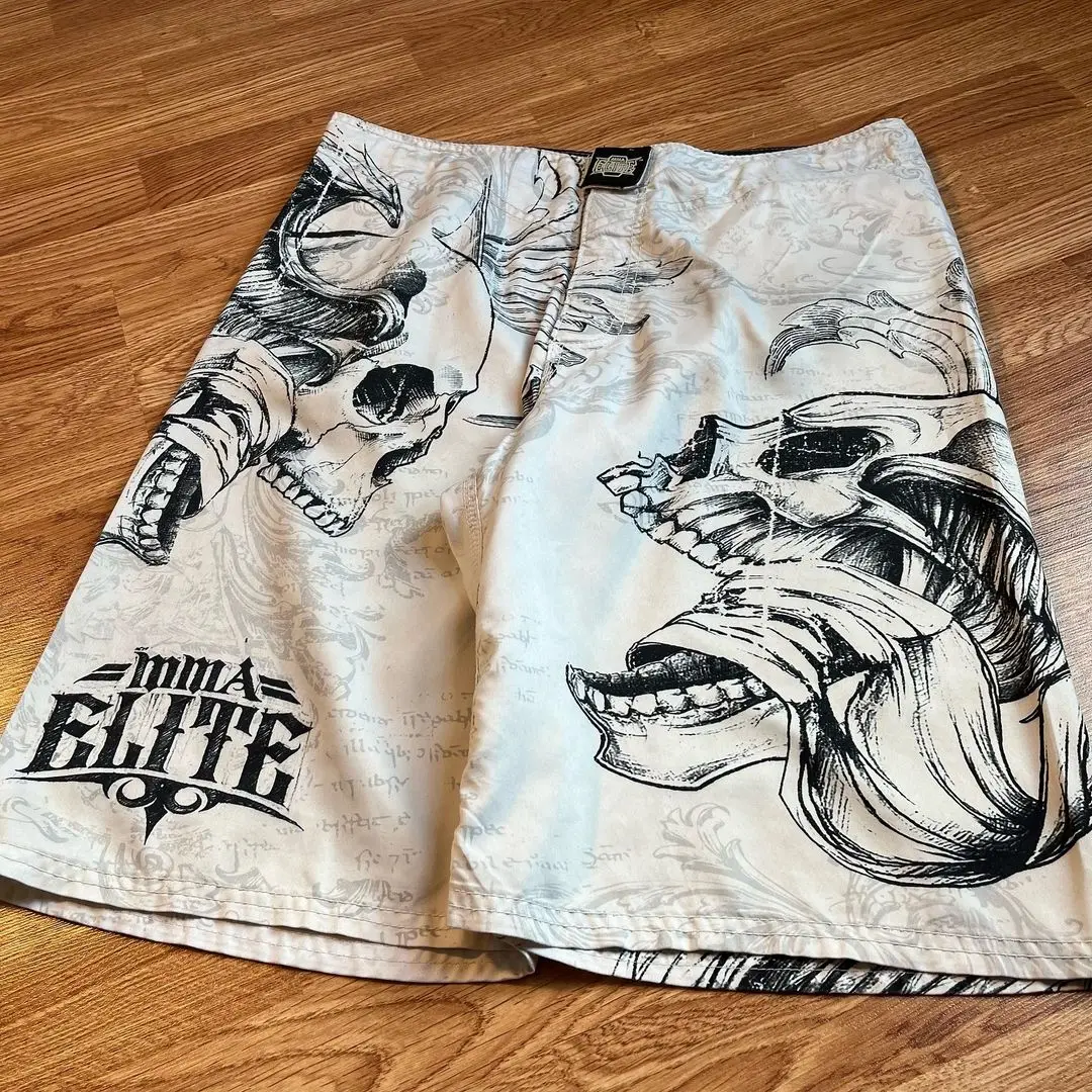 Shorts estampa Hip Hop Skull Wings para homens, shorts de ginástica góticos, roupas masculinas, moletom retrô, streetwear casual, Y2k, novo