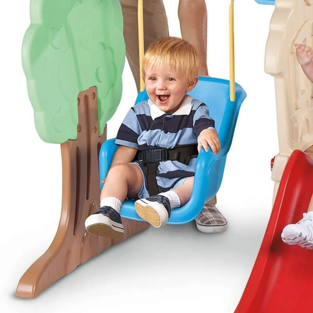 Playset infantil: alpinista, balanço e escorregador - Equipamento de jogo externo/interno - Fácil montagem - Centro de atividades para crianças pequenas, 53,5 Le