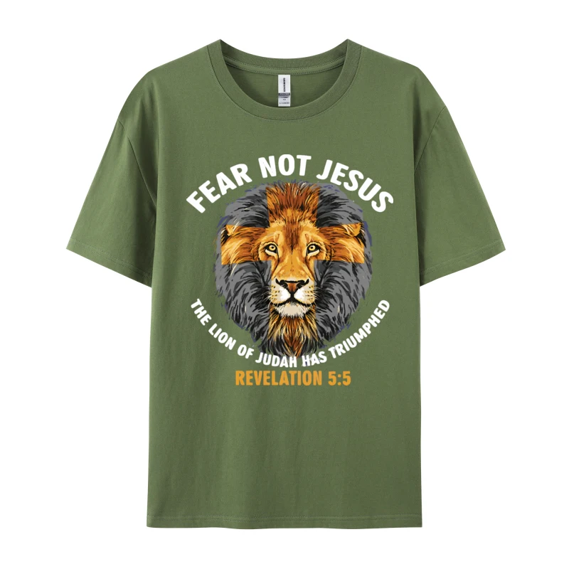 Lion Cross Jesus Christian Lord God Be T Shirt Men Pure Cotton Tee Shirt Print Tees Graphic Tshirt Free Shipping