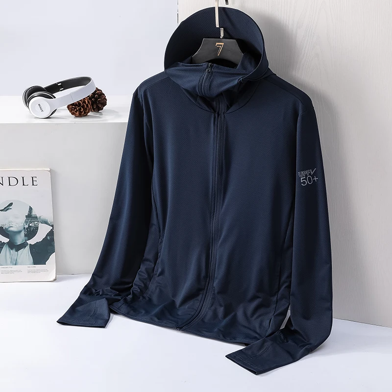 

Summer Outdoor Sports Leisure Couple Ultra-thin Hooded Sunscreen Clothing High-quality Ice Silk UV Resistant Fashionable Jacket