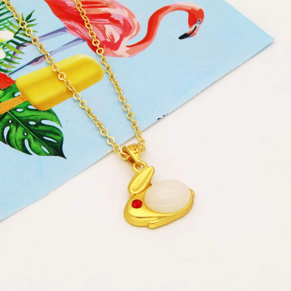 أرنب قلادة قلادة سلسلة الترقوة مجوهرات بأشكال حيوانات أنيقة 2023 هدية السنة الجديدة للنساء المراهقات الفتيات