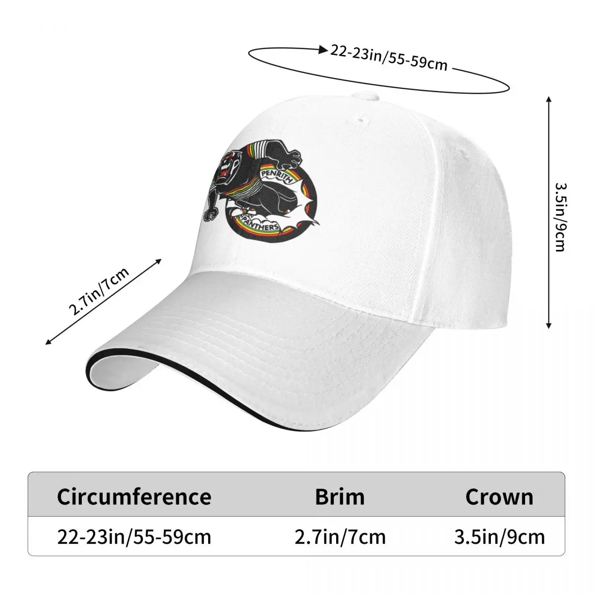 Penrith Panthers Baseball Cap hiking hat Big Size Hat |-F-| For Women Men\'s