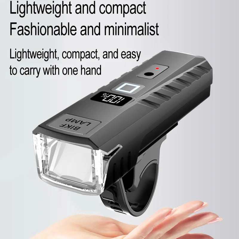 Intelligent Light Sensing Bicycle Light Riding Light TYPE-C Charging Digital Display High Brightness Road Bike Sensing Night Ri