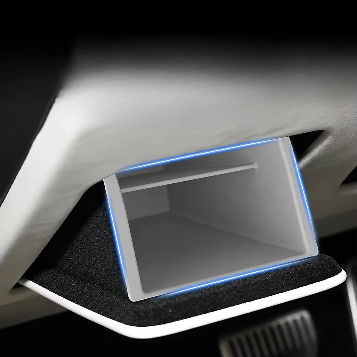 Main Driver Lower Storage Box Under Steering Wheel Document Box Silicone Storage Box For ZEEKR 8X 2026 Interior Accessories