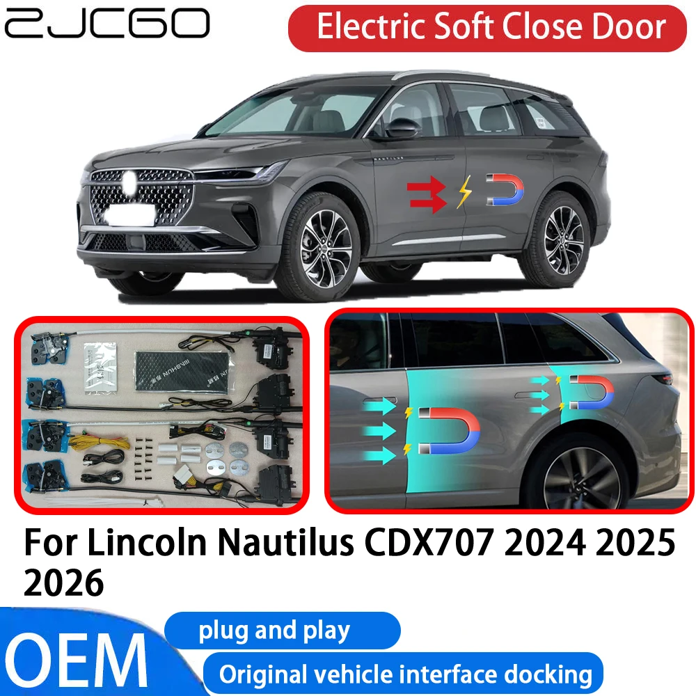 for Lincoln Nautilus CDX707 2024~2026 Car Automatic Electric Soft Close Door Closer System OEM Plug and Play Comfort Closing